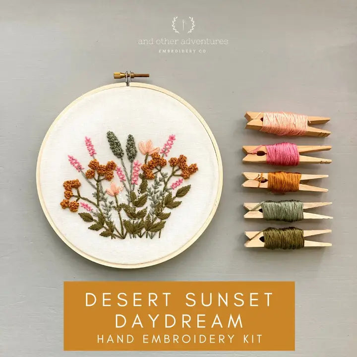 And Other Adventures Embroidery Co Hand Embroidery Kit - Desert Sunset Daydream