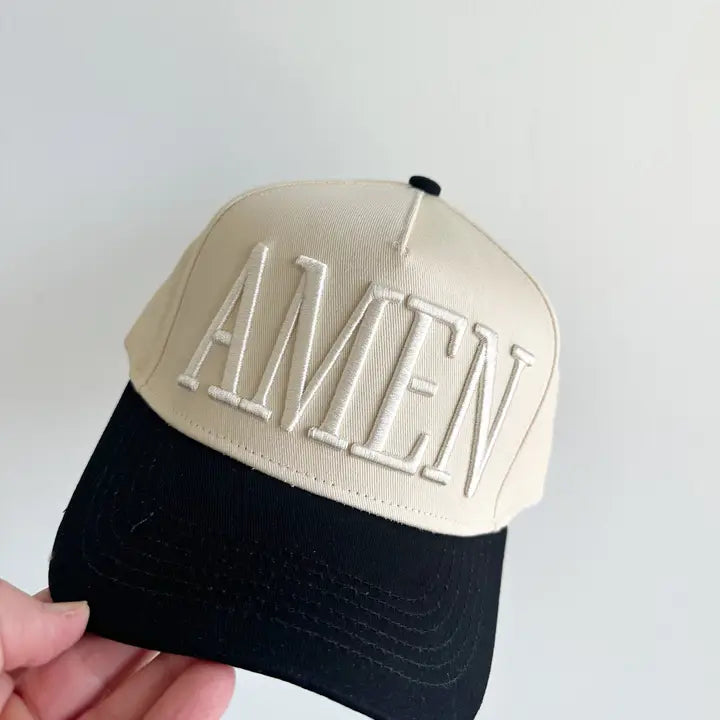 Social Statement Amen Monochromatic Vintage Trucker Hat
