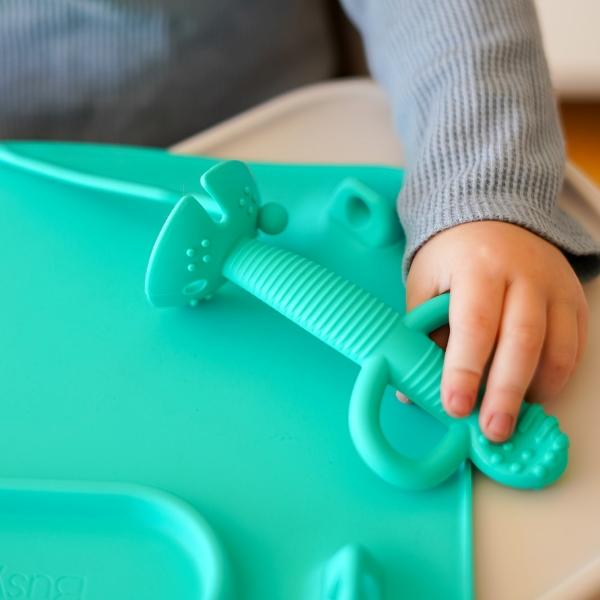 Busy Baby Teether & Training Spoon- Spearmint
