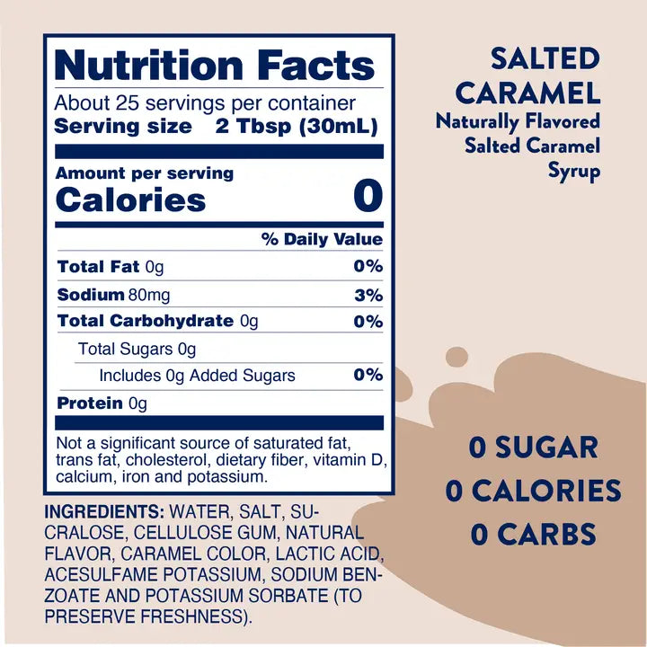 Jordan's Skinny Mixes Sugar Free Salted Caramel Syrup