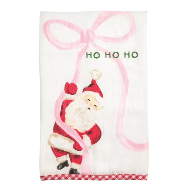 MUD PIE SANTA HO HO HO CHRISTMAS TOWEL