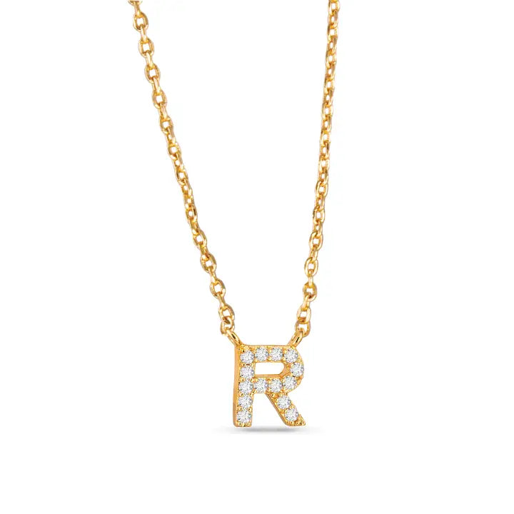 Amanda Blu Cz Initial Necklaces-R