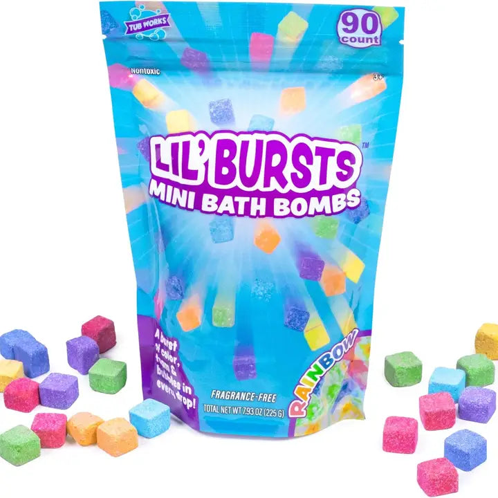 Tub Works® Lil' Bursts™ Mini Bath Bombs For Kids, 90 Count, Rainbow