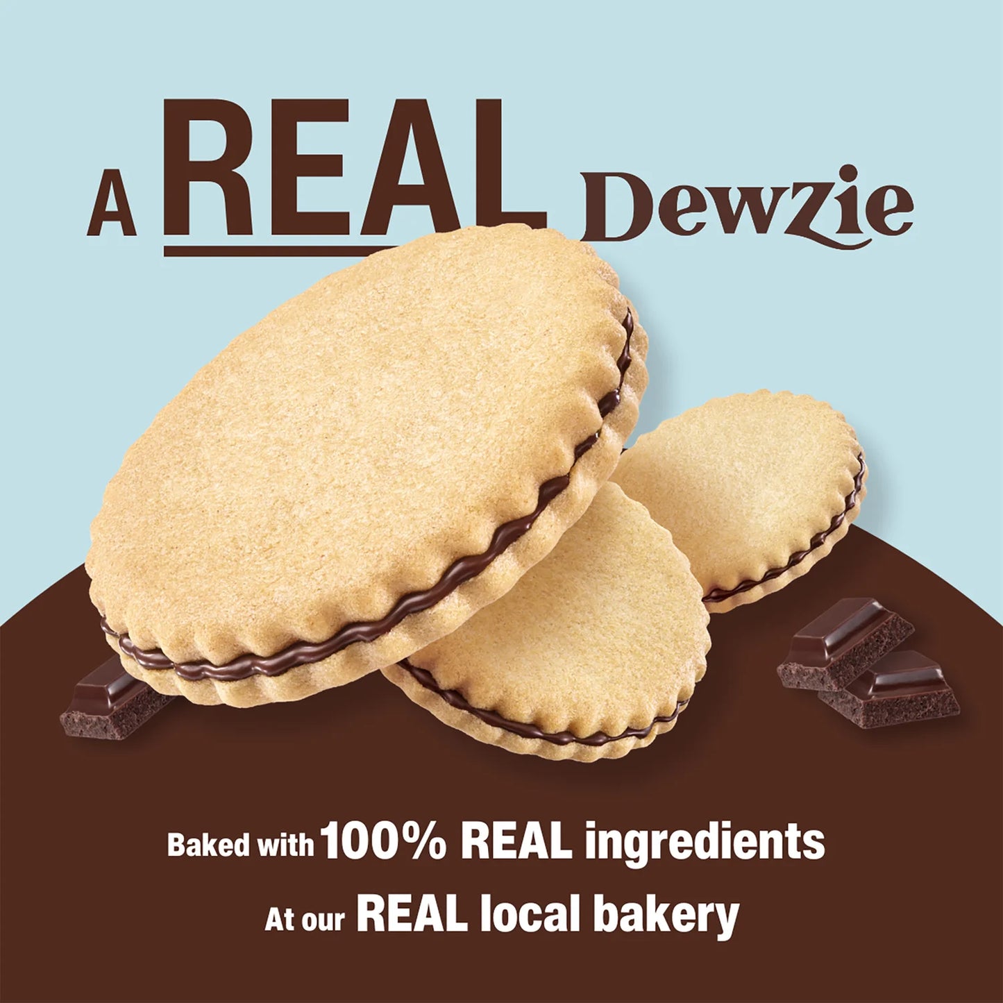 DEWEY'S BAKERY ORIGINAL CHOCOLATE DEWZIES LAYERED COOKIES