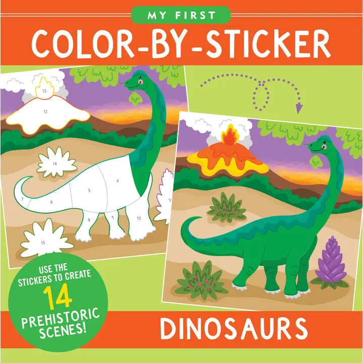 My First Color-By-Sticker Book -- Dinosaurs