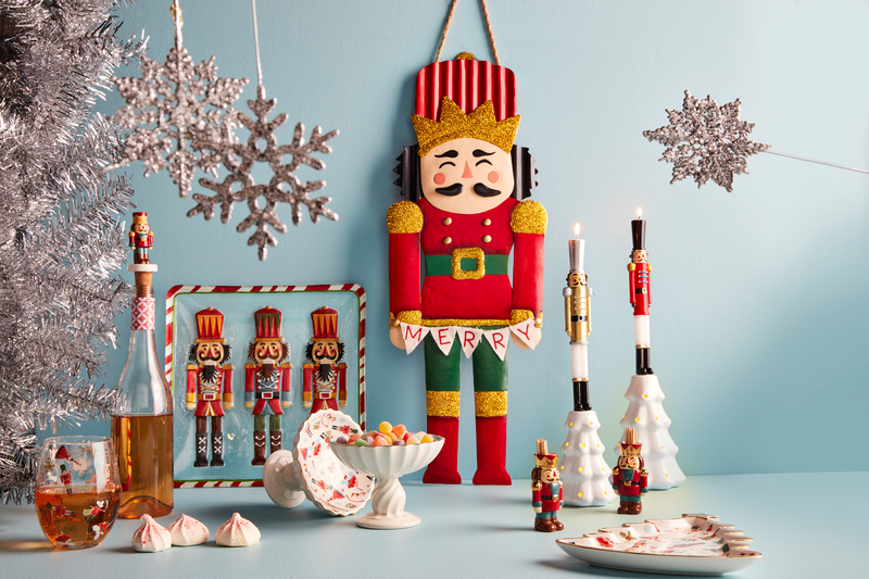 MUD PIE GOLD NUTCRACKER CHRISTMAS TAPER CANDLE