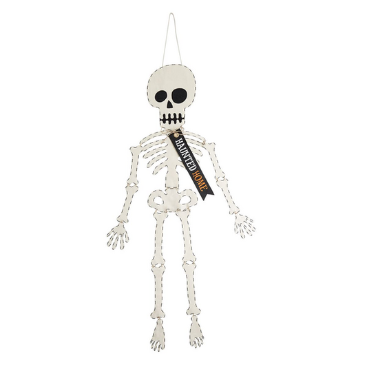 MUD PIE SKELETON HALLOWEEN DOOR HANGER