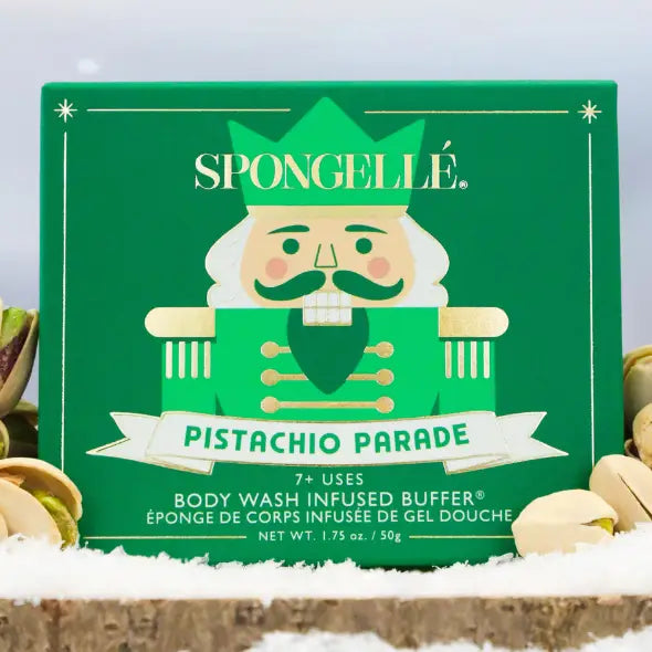Spongelle Pistachio Parade Nutcracker Holiday Body Buffer