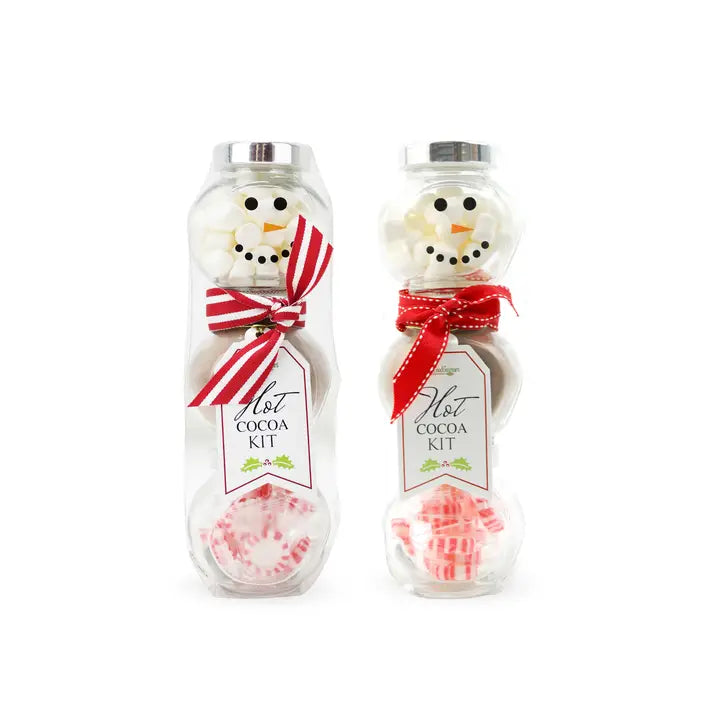 3 Stack Glass Jar - Snowman Cocoa Set