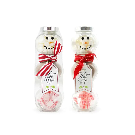 3 Stack Glass Jar - Snowman Cocoa Set