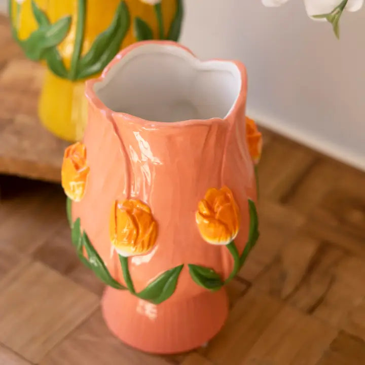 Kalalou Ceramic Tulip Vases