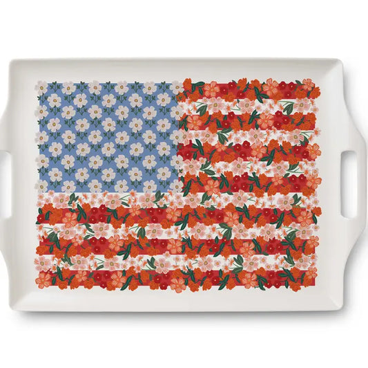 Rifle Paper Co. Americana Melamine Serving Platter with Handles