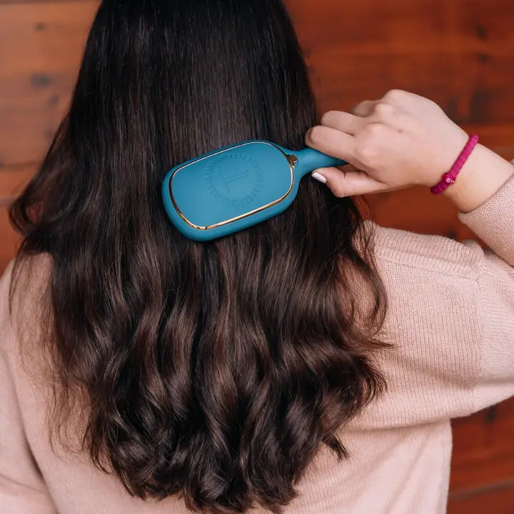 Teleties Detangler Hair Brush For Thick Hair - Teal with It