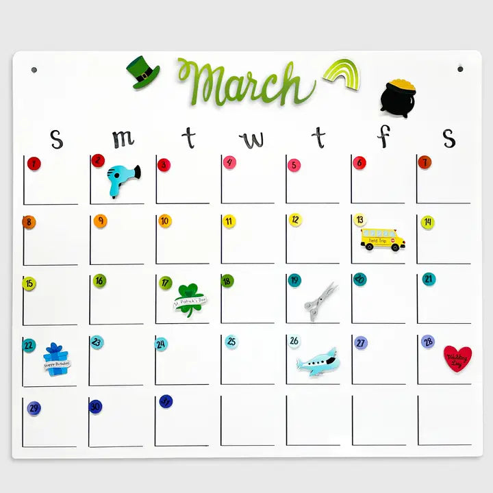 Roeda Studio Pot O' Gold Magnets S/3, St. Patrick's Day Decor, Calendar