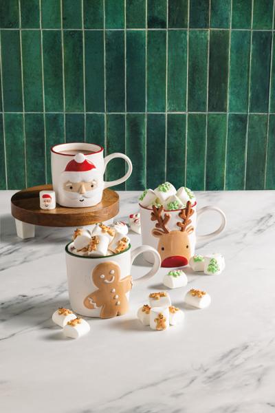MUD PIE SANTA MUG SET