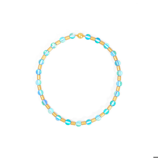 ZENZII Glow Beads Magnet Necklace-Bright Blue
