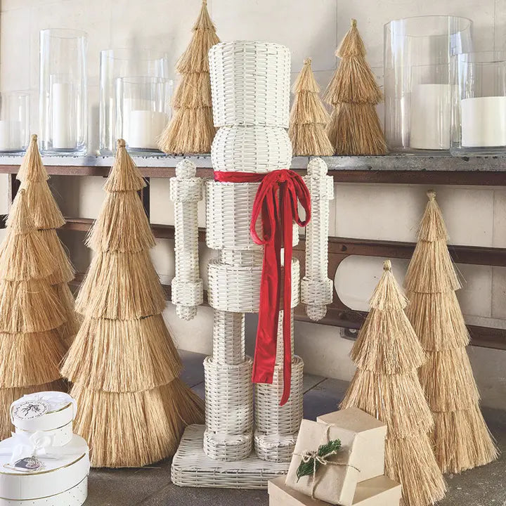 Santa Barbara Design Studio White All-Weather Rattan Nutcracker - Red