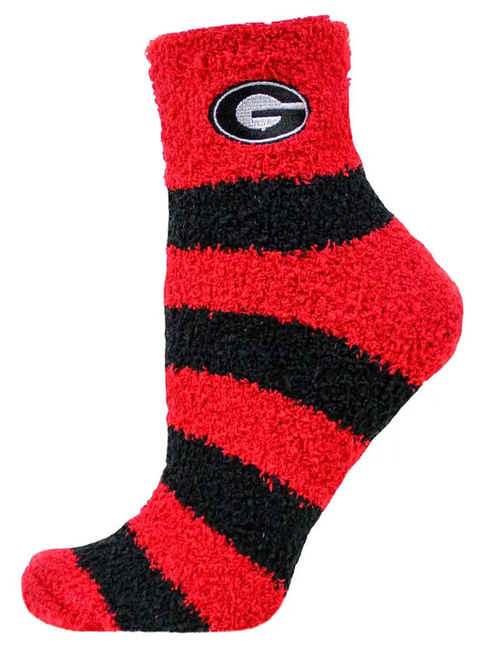 Donegal Bay Georgia Bulldogs Stripe Fuzzy Socks