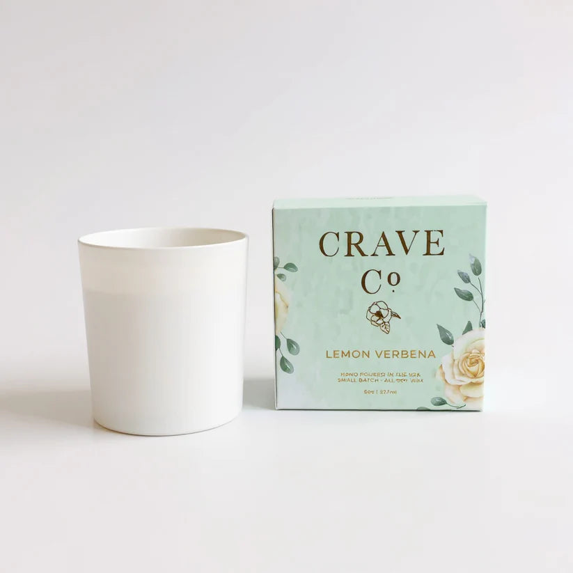 Crave Co. Lemon Verbena Boxed Candle