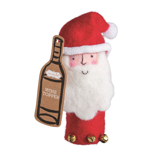 MUD PIE SANTA WINE TOPPER