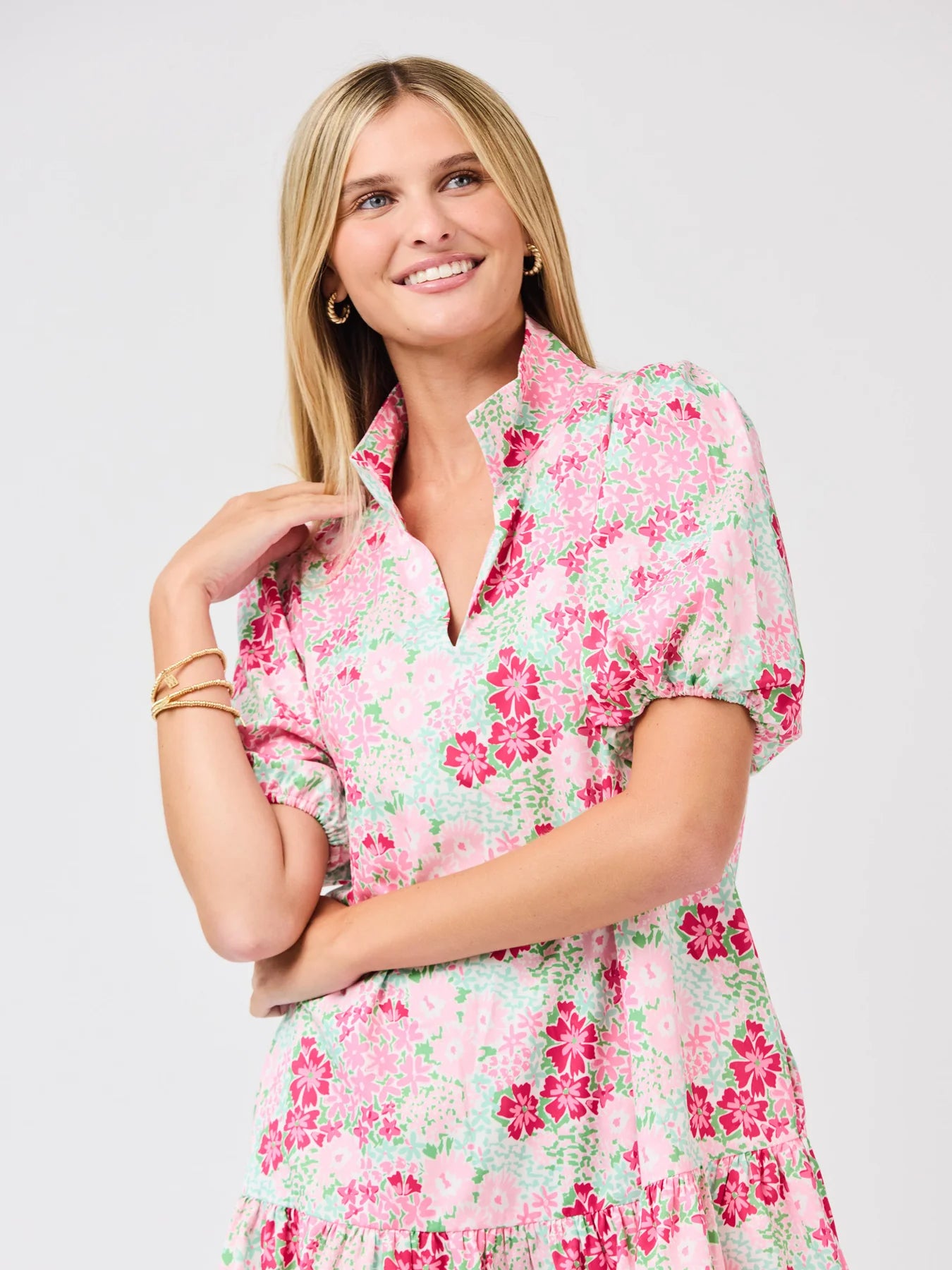 Mary Square Nancy Dress | Petal Perfect Pink