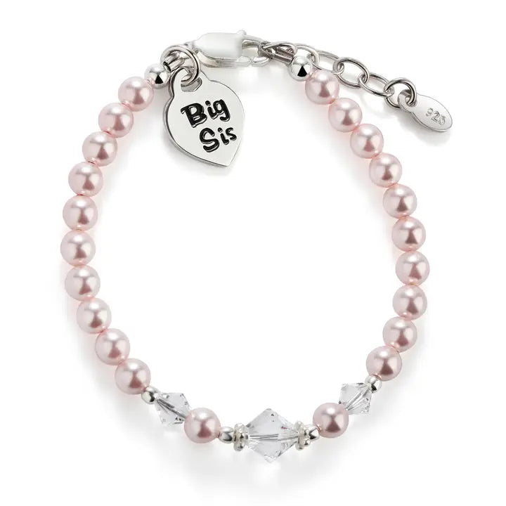 Cherished Moments Big Sis (Pink) Sterling Silver Big Sis Child's Bracelet