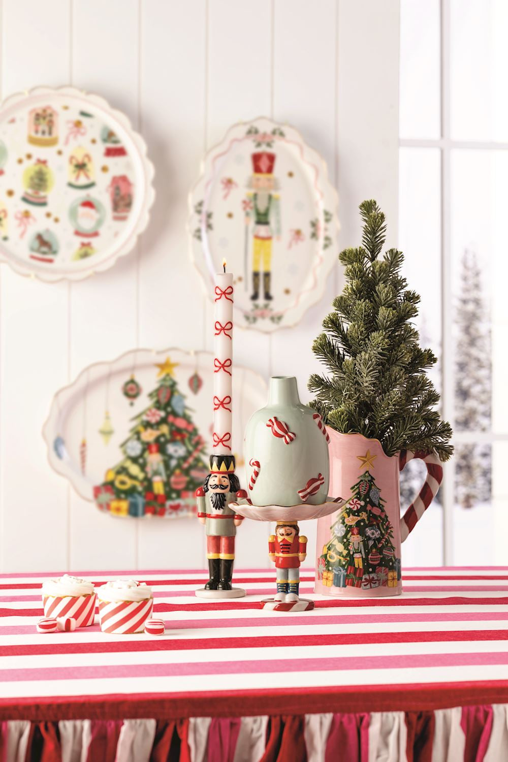 MUD PIE SMALL NUTCRACKER TAPER HOLDER