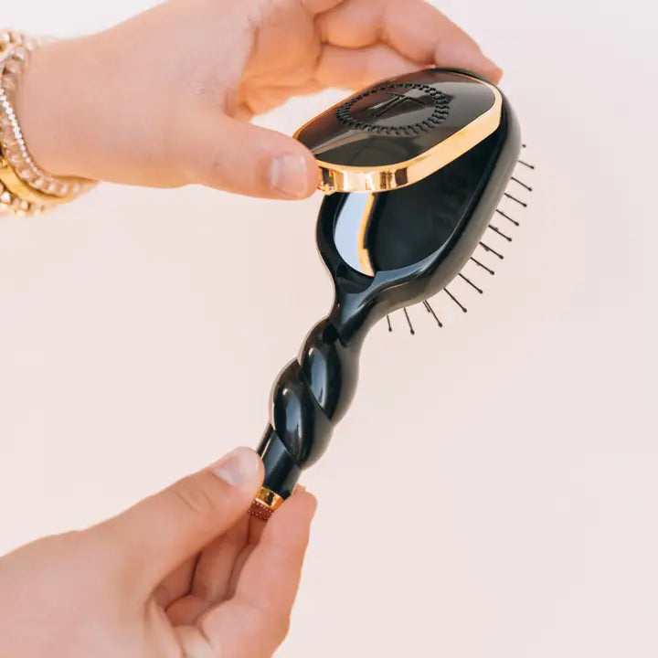 Teleties Mini Detangler Brush | Jet Black | Medium