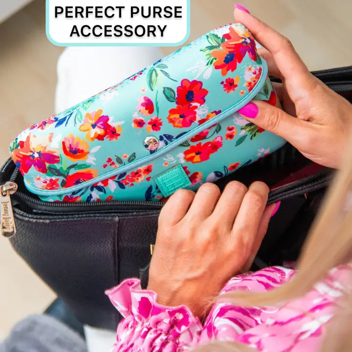 Made Easy Kit Pill Case Large 7-Day / 28 Compartments-Teal Floral