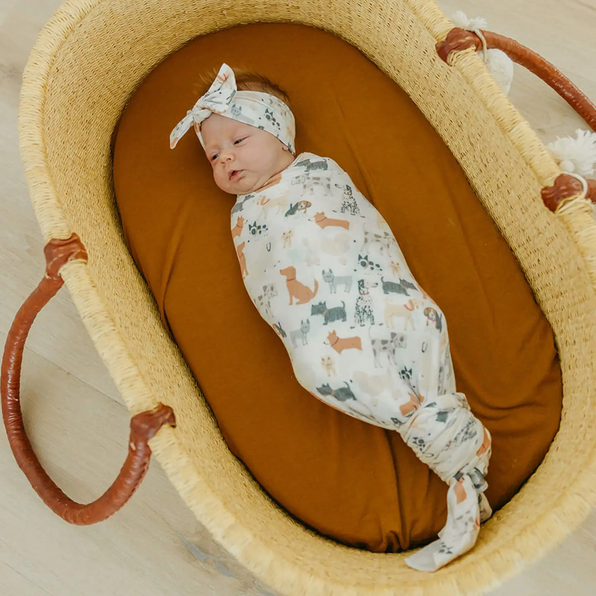 Copper Pearl Knit Swaddle Blanket - Rufus
