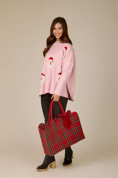 MUD PIE HOLIDAY JACQUARD ONE SIZE SWEATER