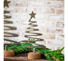Pd HOME 13.25" ANT. BRASS ZIG ZAG TREE DECOR