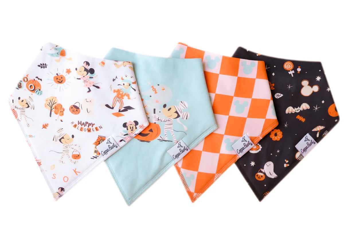 Copper Pearl Mickey Mouse's Boo Bash Baby Bandana Bibs