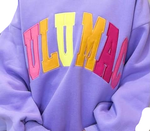 Lulu Mac Purple Multi Stitch Sweatshirt