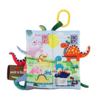 Bebe Mondo Tails Cloth Book Dino with Teether