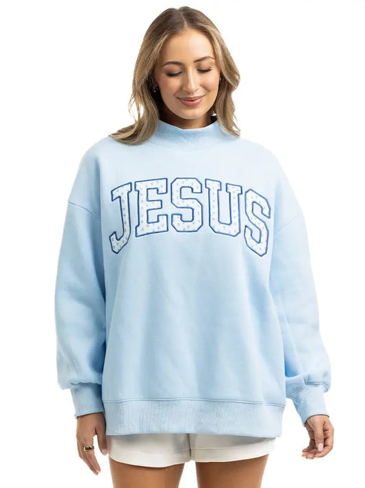 Katydid Jesus Mockneck Sweatshirt Women