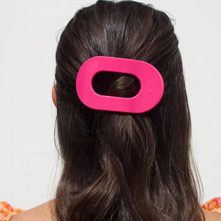 Teleties Flat Round Hair Clip | Medium | Tropical Punch
