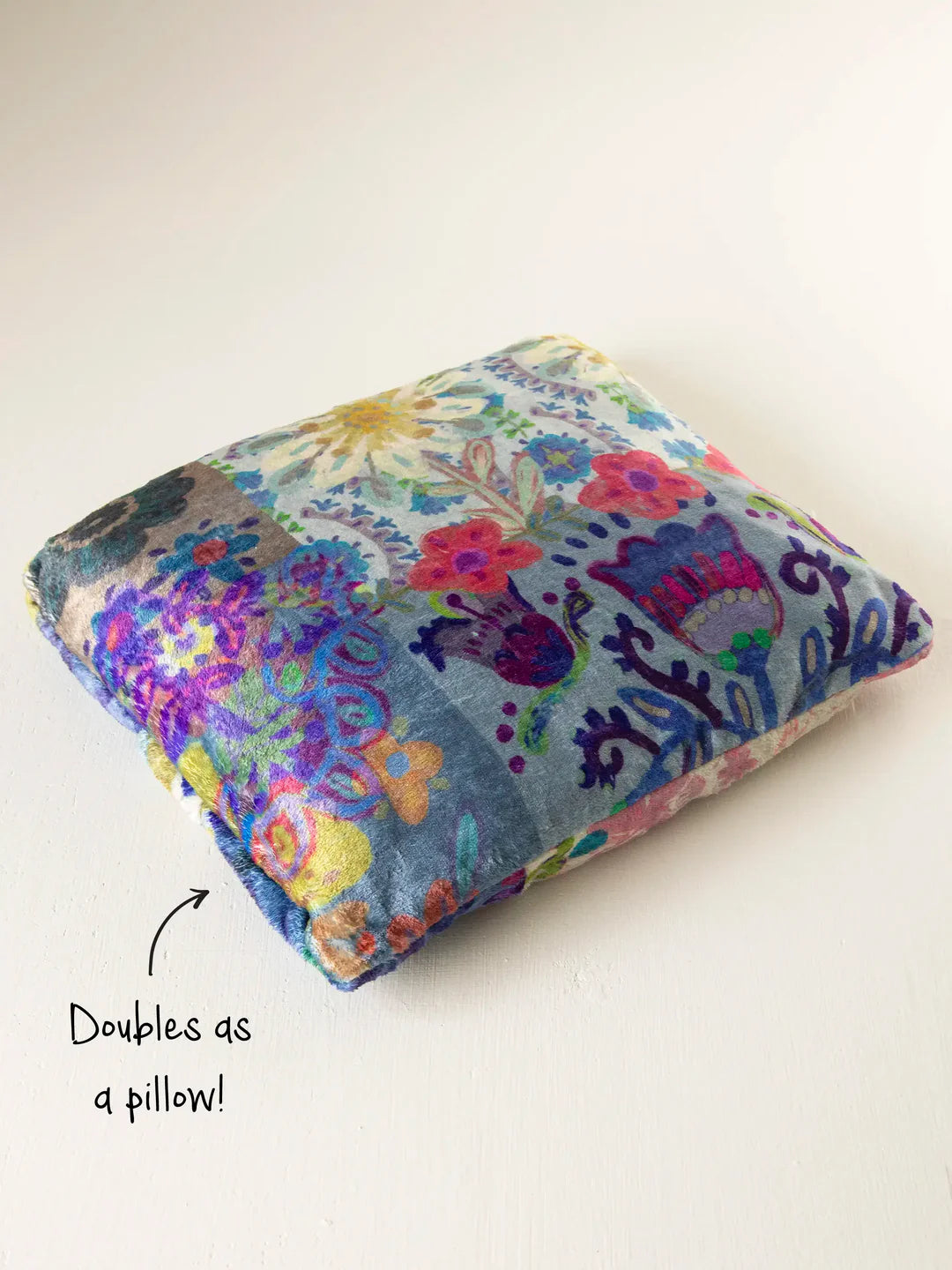 Natural Life Cozy Travel Blanket - Blue Patchwork