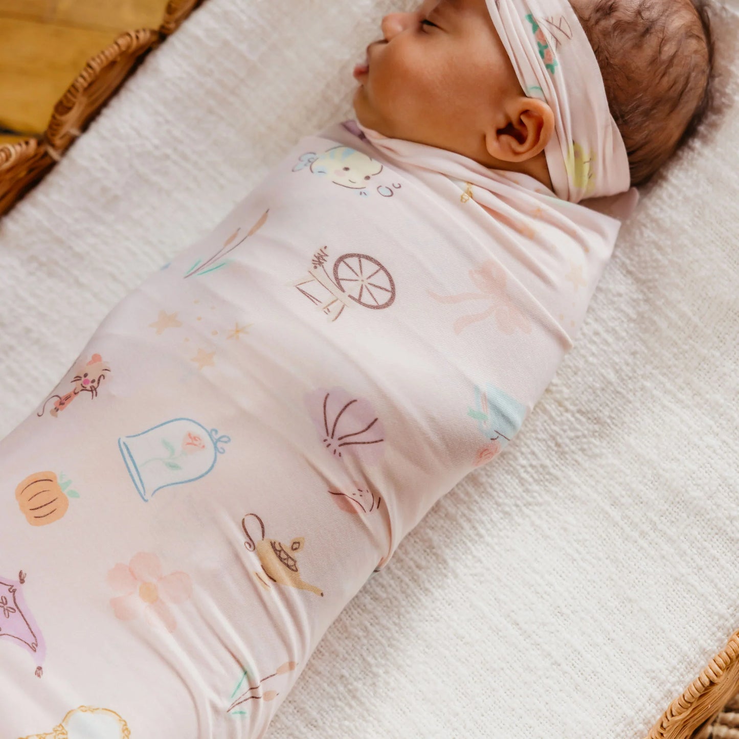 Copper Pearl Enchanted Friends Knit Swaddle Blanket