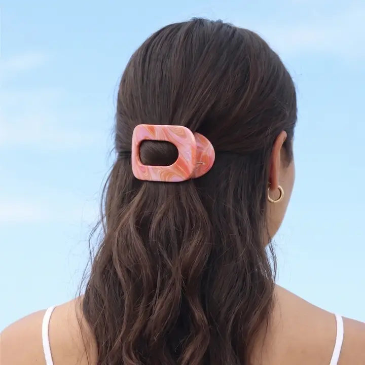 Teleties Just Keep Swimming | Small | Flat Round Hair Clip