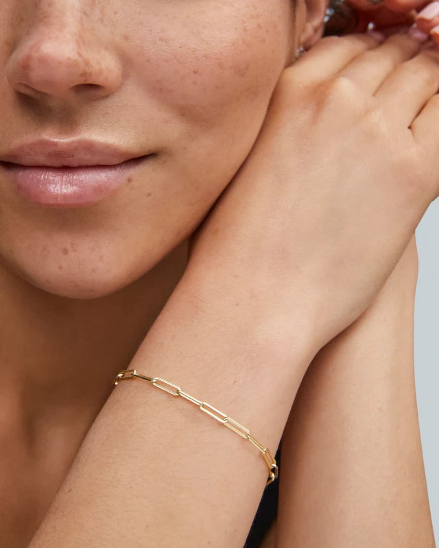 Kendra Scott Courtney Paperclip Bracelet in Gold