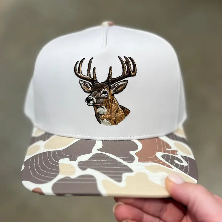 Happy By Rachel Deer - Outdoor Embroidered Camo Hat