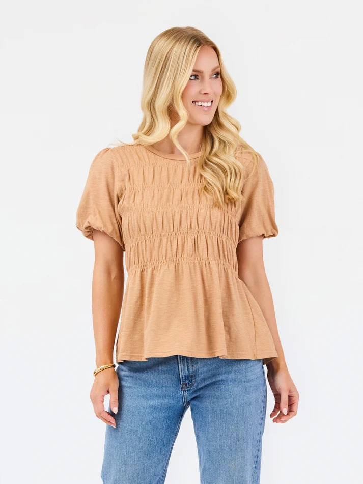 Mary Square Hope Top | Tan