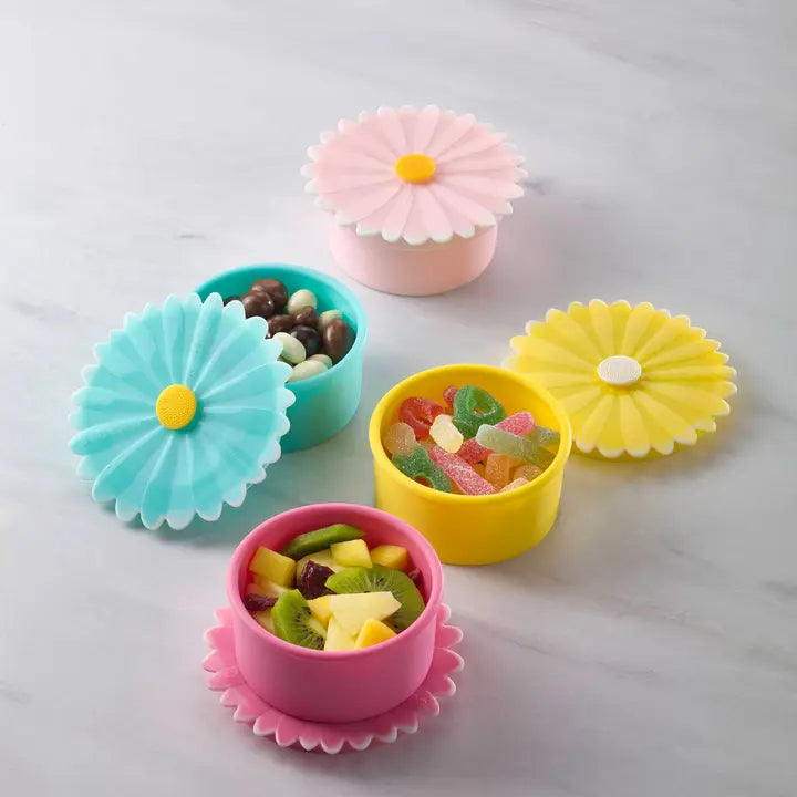 Charles Viancin Daisy Containers Small (Set/4 Assorted)
