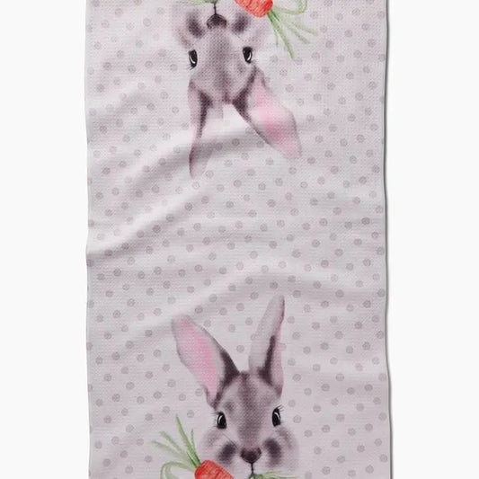 Geometry Polka Dot Bunny Tea Towel