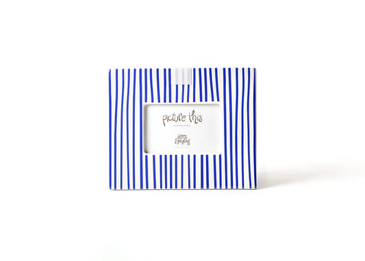 HAPPY EVERYTHING INDIGO SKINNY STRIPE MINI RECTANGLE FRAME