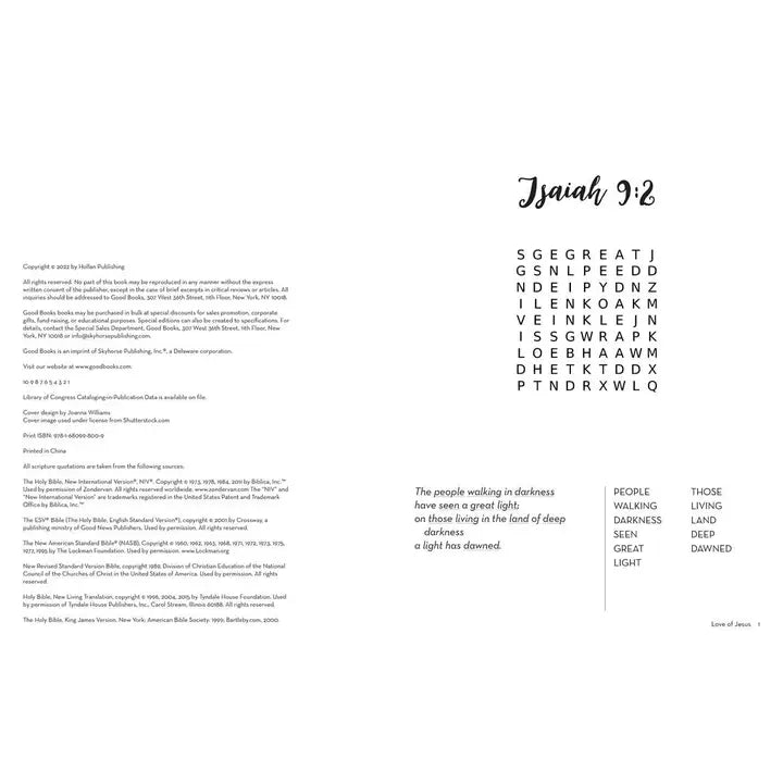 Peace of Mind Bible Word Search Love of Jesus By Linda Peters