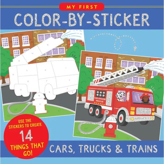 My First Color-By-Sticker Book -- Cars, Trucks, & Trains