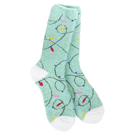 World's Softest Socks Holiday Cozy Crew-Holiday Lights