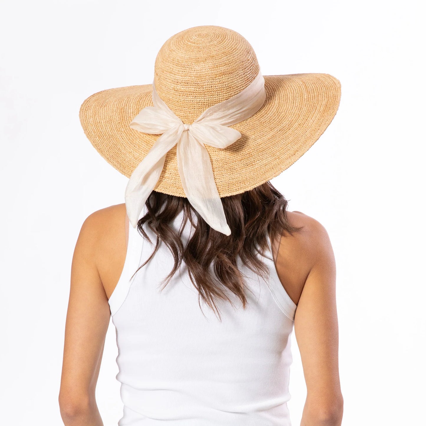 San Diego Hat The Lily - Fine Raffia Straw Round Crown